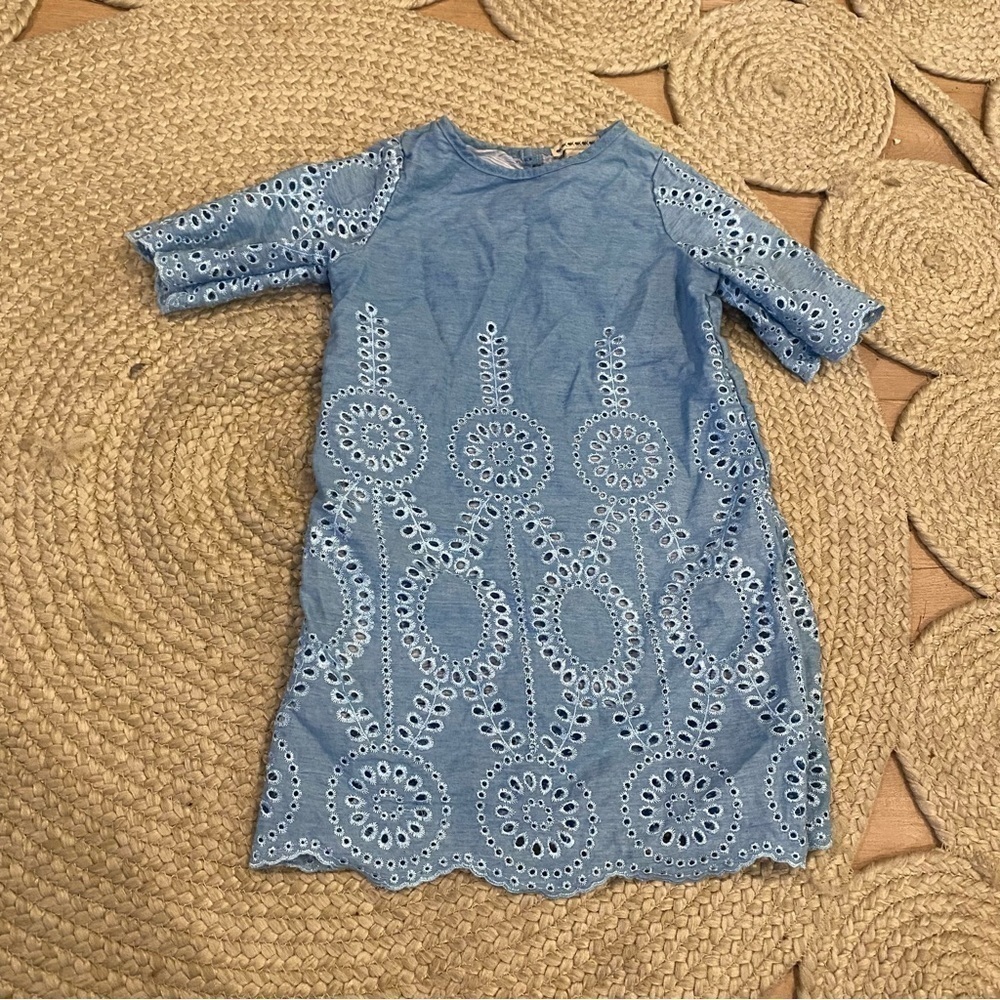 Anthem Of The Ants Dress Swiss embroidered 5 blue